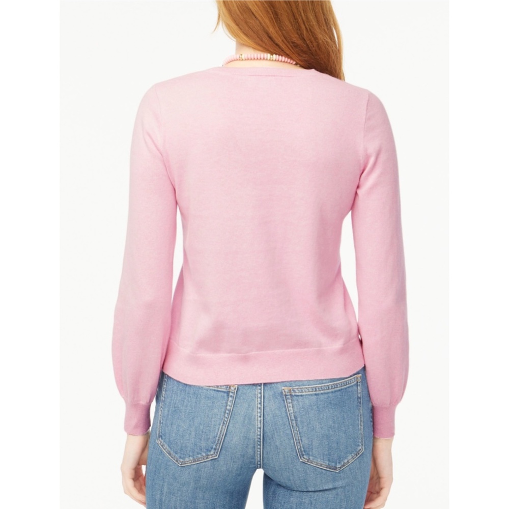 New J.Crew Cotton-blend puff-sleeve sweater - Picture 3 of 3